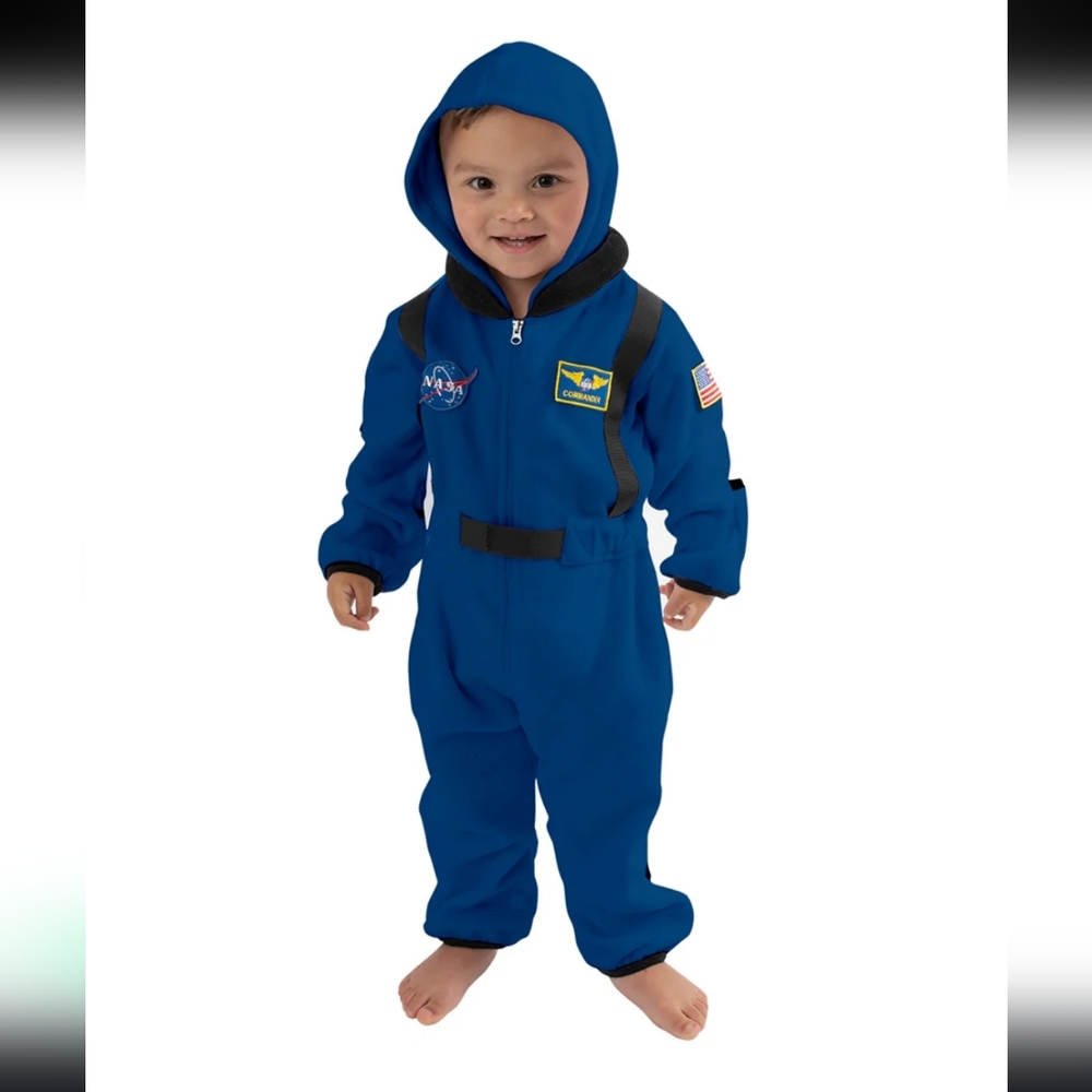 Cuddle Club Fleece Bunting Blue Astronaut Unisex Costume Baby 18-24 months
